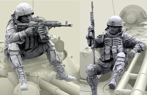UDNDASBE 1/35 European Commando Soldier Resin Soldier Model Kit unbemaltes und unmontiertes Resinmodell (2 Personen)//k9S7z41 von UDNDASBE