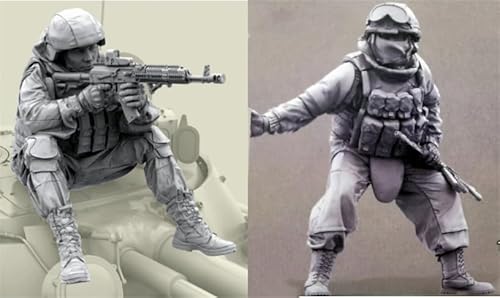 UDNDASBE 1/35 European Commando Soldier Resin Soldier Model Kit unbemaltes und unmontiertes Resinmodell (2 Personen)//k9S7z42 von UDNDASBE