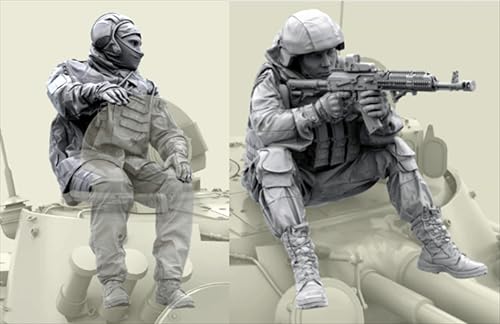 UDNDASBE 1/35 European Commando Soldier Resin Soldier Model Kit unbemaltes und unmontiertes Resinmodell (2 Personen)//k9S7z43 von UDNDASBE