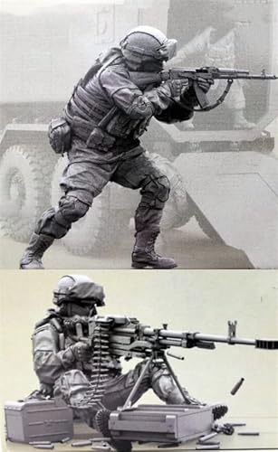 UDNDASBE 1/35 European Commando Soldier Resin Soldier Model Kit unbemaltes und unmontiertes Resinmodell (2 Personen)//k9S7z47 von UDNDASBE