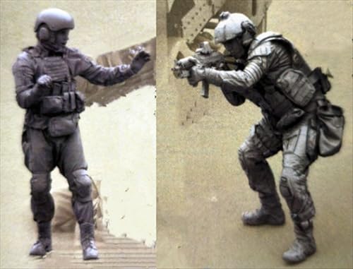 UDNDASBE 1/35 European Commando Soldier Resin Soldier Model Kit unbemaltes und unmontiertes Resinmodell (2 Personen)//k9S7z5 von UDNDASBE