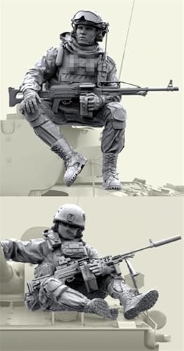 UDNDASBE 1/35 European Commando Soldier Resin Soldier Model Kit unbemaltes und unmontiertes Resinmodell (2 Personen)//k9S7z55 von UDNDASBE