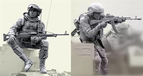 UDNDASBE 1/35 European Commando Soldier Resin Soldier Model Kit unbemaltes und unmontiertes Resinmodell (2 Personen)//k9S7z59 von UDNDASBE