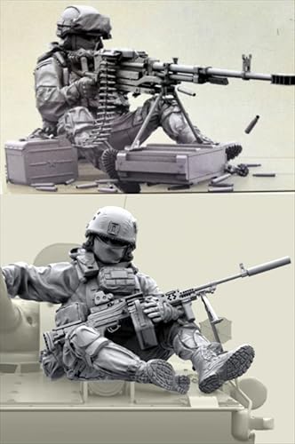 UDNDASBE 1/35 European Commando Soldier Resin Soldier Model Kit unbemaltes und unmontiertes Resinmodell (2 Personen)//k9S7z65 von UDNDASBE