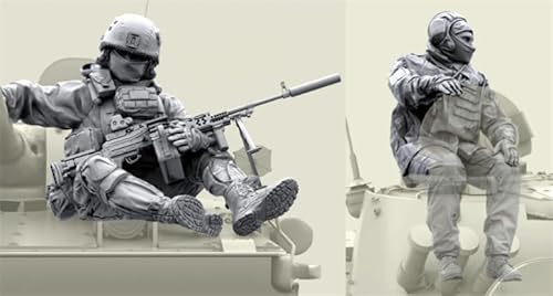 UDNDASBE 1/35 European Commando Soldier Resin Soldier Model Kit unbemaltes und unmontiertes Resinmodell (2 Personen)//k9S7z72 von UDNDASBE