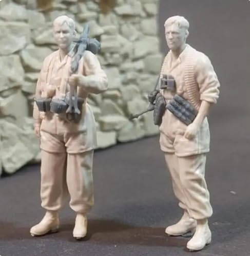UDNDASBE 1/35 WWII German Soldier Resin Model Kit Unbemalt und unmontiert Soldier Resin Model Kit (2-Personen) //h9B6O3 von UDNDASBE