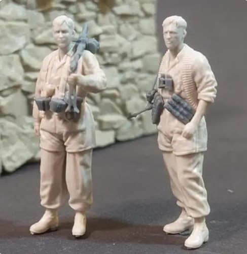 UDNDASBE 1/35 WWII German Soldier Resin Soldier Model Kit Unbemalt und unmontiert Figur Resin Model Kit (2-Personen)//r8F6Z7 von UDNDASBE