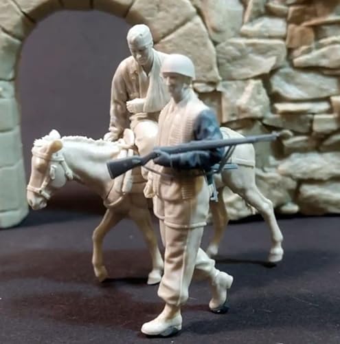 UDNDASBE 1/35 WWII German Soldier Resin Soldier Model Kit Unbemaltes und unmontiertes Resin Modell (2 Personen)//k9S6z10 von UDNDASBE