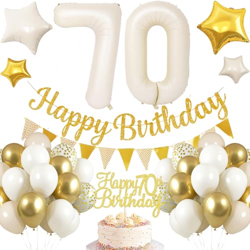 70.Geburtstag Dekoration,70 geburtstag Männer Weiß Gold,Geburtstagsdeko 70 jahre Männer,Luftballons 70.geburtstag Happy Birthday Girland Ballon 70 Deko zum Geburtstags,Geburtstagsdeko 70 Jahre Mann 70.Geburtstag Dekoration,70 geburtstag Männer Weiß Gold,Geburtstagsdeko 70 jahre Männer,Luftballons 70.geburtstag Happy Birthday Girland Ballon 70 Deko zum Geburtstags,Geburtstagsdeko 70 Jahre Mann von UDRKFOPK