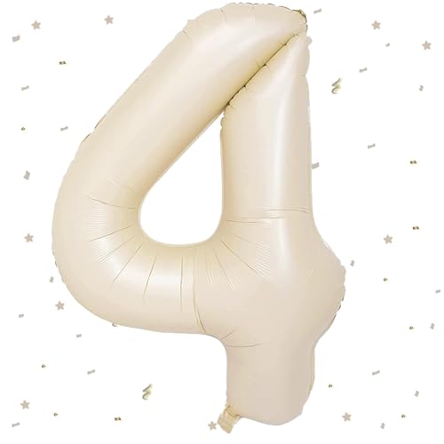 Beige Luftballon 4,Zahlen Luftballon Beige,40 Zoll Weiß Creme Folienballon 4,101cm Sandweiß Zahlenballon 4 Helium Ballon Luftballon 4 Geburtstag für 4 Jahre Geburtstagsdeko Kinder Mädchen Junge Beige Luftballon 4,Zahlen Luftballon Beige,40 Zoll Weiß Creme Folienballon 4,101cm Sandweiß Zahlenballon 4 Helium Ballon Luftballon 4 Geburtstag für 4 Jahre Geburtstagsdeko Kinder Mädchen Junge von UDRKFOPK