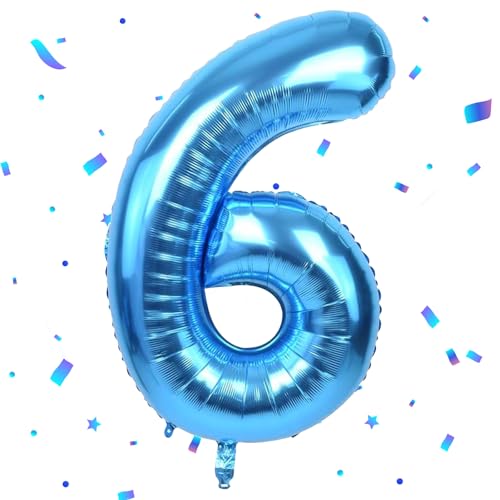 Blau Luftballon 6,Zahlen Luftballon Blau,40 Zoll Blau Folienballon 6,101cm Blau Zahlenballon 6 Helium Ballon Luftballon 6 Geburtstag für 6 Jahre Geburtstagsdeko Kinder Mädchen Junge Blau Luftballon 6,Zahlen Luftballon Blau,40 Zoll Blau Folienballon 6,101cm Blau Zahlenballon 6 Helium Ballon Luftballon 6 Geburtstag für 6 Jahre Geburtstagsdeko Kinder Mädchen Junge von UDRKFOPK