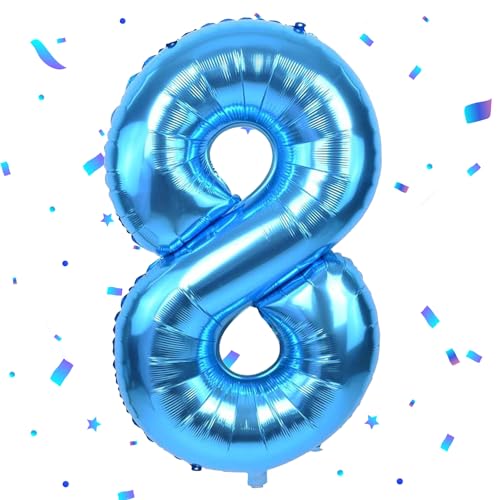 Blau Luftballon 8,Zahlen Luftballon Blau,40 Zoll Blau Folienballon 8,101cm Blau Zahlenballon 8 Helium Ballon Luftballon 8 Geburtstag für 8 Jahre Geburtstagsdeko Kinder Mädchen Junge Blau Luftballon 8,Zahlen Luftballon Blau,40 Zoll Blau Folienballon 8,101cm Blau Zahlenballon 8 Helium Ballon Luftballon 8 Geburtstag für 8 Jahre Geburtstagsdeko Kinder Mädchen Junge von UDRKFOPK