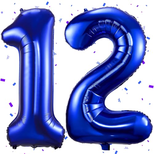 Dunkelblau Luftballon 12,Zahlen Luftballon Dunkelblau,40 Zoll Folienballon 1&2,Zahlenballon 12 Helium Ballon Luftballon 12 Geburtstag für 12th Geburtstagsdeko Mädchen Junge Jubiläum Party Deko Dunkelblau Luftballon 12,Zahlen Luftballon Dunkelblau,40 Zoll Folienballon 1&2,Zahlenballon 12 Helium Ballon Luftballon 12 Geburtstag für 12th Geburtstagsdeko Mädchen Junge Jubiläum Party Deko von UDRKFOPK
