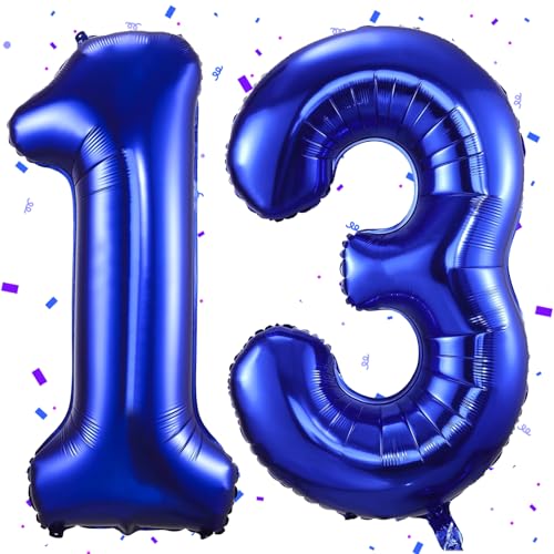 Dunkelblau Luftballon 13,Zahlen Luftballon Dunkelblau,40 Zoll Folienballon 1&3,Zahlenballon 13 Helium Ballon Luftballon 13 Geburtstag für 13th Geburtstagsdeko Mädchen Junge Jubiläum Party Deko Dunkelblau Luftballon 13,Zahlen Luftballon Dunkelblau,40 Zoll Folienballon 1&3,Zahlenballon 13 Helium Ballon Luftballon 13 Geburtstag für 13th Geburtstagsdeko Mädchen Junge Jubiläum Party Deko von UDRKFOPK