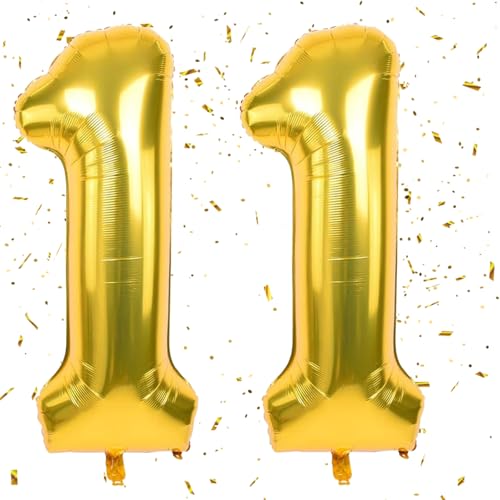 Golden Luftballon 11,Zahlen luftballons,40 Zoll Folienballon 11,101cm Zahlenballon 11 Helium Ballon luftballons 11 Geburtstag für Geburtstagsdeko Kinder Mädchen Junge Golden Luftballon 11,Zahlen luftballons,40 Zoll Folienballon 11,101cm Zahlenballon 11 Helium Ballon luftballons 11 Geburtstag für Geburtstagsdeko Kinder Mädchen Junge von UDRKFOPK