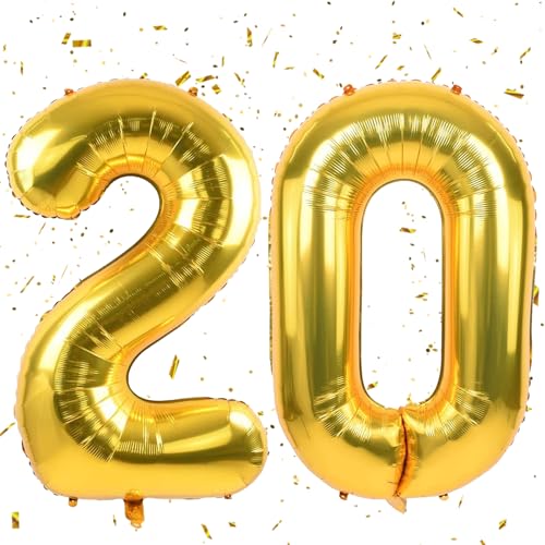 Golden Luftballon 20,Zahlen luftballons,40 Zoll Folienballon 20,101cm Zahlenballon 20 Helium Ballon luftballons 20 Geburtstag für Geburtstagsdeko Kinder Mädchen Junge Golden Luftballon 20,Zahlen luftballons,40 Zoll Folienballon 20,101cm Zahlenballon 20 Helium Ballon luftballons 20 Geburtstag für Geburtstagsdeko Kinder Mädchen Junge von UDRKFOPK