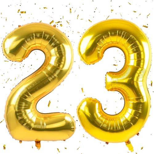 Golden Luftballon 23,Zahlen Luftballons Golden,40 Zoll Folienballon 2&3,Golden Zahlenballon 23 Helium Ballon Luftballon 23 Geburtstag für 23th 32th Geburtstagsdeko Mädchen Junge Golden Luftballon 23,Zahlen Luftballons Golden,40 Zoll Folienballon 2&3,Golden Zahlenballon 23 Helium Ballon Luftballon 23 Geburtstag für 23th 32th Geburtstagsdeko Mädchen Junge von UDRKFOPK