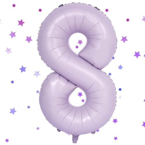 Hell Lila Luftballon 8,Zahlen Luftballon Hell Lila,40 Zoll Hell Lila Folienballon 8,101cm Hell Lila Zahlenballon 8 Helium Ballon Luftballon 8 Geburtstag für 8 Jahre Geburtstagsdeko Mädchen Junge Hell Lila Luftballon 8,Zahlen Luftballon Hell Lila,40 Zoll Hell Lila Folienballon 8,101cm Hell Lila Zahlenballon 8 Helium Ballon Luftballon 8 Geburtstag für 8 Jahre Geburtstagsdeko Mädchen Junge von UDRKFOPK