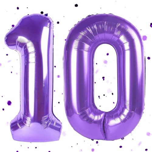 Lila Luftballon 10,Zahlen Luftballon Lila,40 Zoll lila Folienballon 10,101cm Zahlenballon 10 Helium Ballon Luftballon 10 Geburtstag für Geburtstagsdeko Kinder Mädchen Junge Lila Luftballon 10,Zahlen Luftballon Lila,40 Zoll lila Folienballon 10,101cm Zahlenballon 10 Helium Ballon Luftballon 10 Geburtstag für Geburtstagsdeko Kinder Mädchen Junge von UDRKFOPK