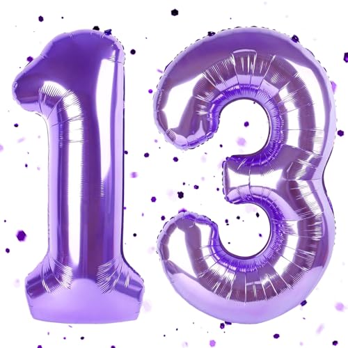 Lila Luftballon 13,Zahlen Luftballon Lila,40 Zoll Folienballon 1&3,Zahlenballon 13 Helium Ballon Luftballon 13 Geburtstag für 13th Geburtstagsdeko Mädchen Junge Jubiläum Party Deko Lila Luftballon 13,Zahlen Luftballon Lila,40 Zoll Folienballon 1&3,Zahlenballon 13 Helium Ballon Luftballon 13 Geburtstag für 13th Geburtstagsdeko Mädchen Junge Jubiläum Party Deko von UDRKFOPK