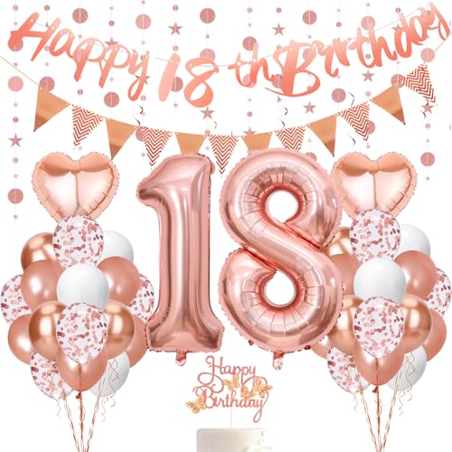 18 Geburtstag Mädchen,18 Geburtstag mädchen Roségold,Geburtstagsdeko 18 jahre Mädchen,Luftballons 18.Geburtstag Happy Birthday Girlande,Ballon 18 Deko zum Geburtstag, Geburtstagsdeko Mädchen 18 Jahr 18 Geburtstag Mädchen,18 Geburtstag mädchen Roségold,Geburtstagsdeko 18 jahre Mädchen,Luftballons 18.Geburtstag Happy Birthday Girlande,Ballon 18 Deko zum Geburtstag, Geburtstagsdeko Mädchen 18 Jahr von UDRKFOPK