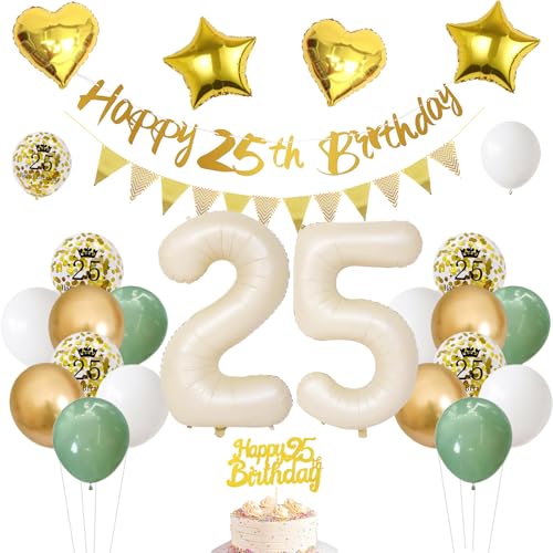 25 Geburtstag Frauen Männer ,Deko 25. geburtstag Frauen,Salbeigrüne Geburtstagsdeko 25 jahre Frauen,Folienballon Zahl Luftballon 25.Geburtstag Happy Birthday Girlande Geburtstagsdeko Frauen 25 Jahr 25 Geburtstag Frauen Männer ,Deko 25. geburtstag Frauen,Salbeigrüne Geburtstagsdeko 25 jahre Frauen,Folienballon Zahl Luftballon 25.Geburtstag Happy Birthday Girlande Geburtstagsdeko Frauen 25 Jahr von UDRKFOPK