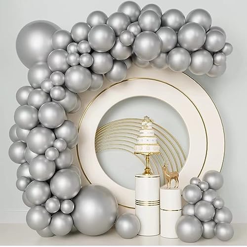 Luftballons Silber,84 Stück Luftballons Geburtstag Girlande Satz von Ballons Silber 18 Zoll 12 Zoll 10 Zoll 5 Zoll,Helium Silber Luftballons für Hochzeit,Geburtstag,Babyparty,Graduierung,Deko Luftballons Silber,84 Stück Luftballons Geburtstag Girlande Satz von Ballons Silber 18 Zoll 12 Zoll 10 Zoll 5 Zoll,Helium Silber Luftballons für Hochzeit,Geburtstag,Babyparty,Graduierung,Deko von UDRKFOPK