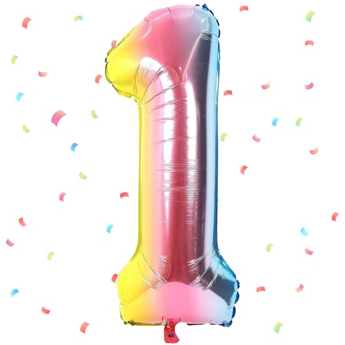 Regenbogen Luftballon 1,Zahlen Luftballon Regenbogen,40 Zoll Bunt Folienballon 1,101cm Sandweiß Zahlenballon 1 Helium Ballon Luftballon 1 Geburtstag für 1 Jahre Geburtstagsdeko Kinder Mädchen Junge Regenbogen Luftballon 1,Zahlen Luftballon Regenbogen,40 Zoll Bunt Folienballon 1,101cm Sandweiß Zahlenballon 1 Helium Ballon Luftballon 1 Geburtstag für 1 Jahre Geburtstagsdeko Kinder Mädchen Junge von UDRKFOPK