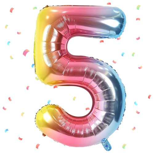 Regenbogen Luftballon 5,Zahlen Luftballon Regenbogen,40 Zoll Bunt Folienballon 5,101cm Sandweiß Zahlenballon 5 Helium Ballon Luftballon 5 Geburtstag für 5 Jahre Geburtstagsdeko Kinder Mädchen Junge Regenbogen Luftballon 5,Zahlen Luftballon Regenbogen,40 Zoll Bunt Folienballon 5,101cm Sandweiß Zahlenballon 5 Helium Ballon Luftballon 5 Geburtstag für 5 Jahre Geburtstagsdeko Kinder Mädchen Junge von UDRKFOPK
