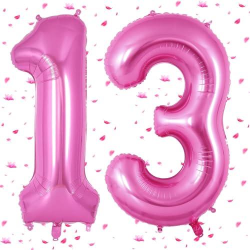 Rosa Pink Luftballon 13,Zahlen Luftballons rosa pink,40 Zoll Folienballon 13,101cm Rosa Pink Zahlenballon 13 Helium Ballon 13 Geburtstag für Geburtstagsdeko Kinder Mädchen Junge Rosa Pink Luftballon 13,Zahlen Luftballons rosa pink,40 Zoll Folienballon 13,101cm Rosa Pink Zahlenballon 13 Helium Ballon 13 Geburtstag für Geburtstagsdeko Kinder Mädchen Junge von UDRKFOPK
