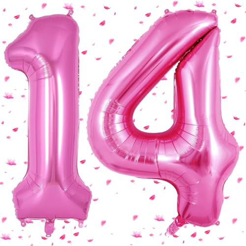 Rosa Pink Luftballon 14,Zahlen Luftballons rosa pink,40 Zoll Folienballon 14,101cm Rosa Pink Zahlenballon 14 Helium Ballon 14 Geburtstag für Geburtstagsdeko Kinder Mädchen Junge Rosa Pink Luftballon 14,Zahlen Luftballons rosa pink,40 Zoll Folienballon 14,101cm Rosa Pink Zahlenballon 14 Helium Ballon 14 Geburtstag für Geburtstagsdeko Kinder Mädchen Junge von UDRKFOPK