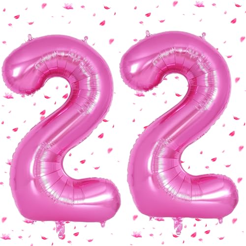 Rosa Pink Luftballon 22,Zahlen Luftballons rosa pink,40 Zoll Rosa Pink Folienballon 22,Zahlenballon 22 Helium Ballon 22 Geburtstag für 22st Geburtstagsdeko Mädchen Junge Rosa Pink Luftballon 22,Zahlen Luftballons rosa pink,40 Zoll Rosa Pink Folienballon 22,Zahlenballon 22 Helium Ballon 22 Geburtstag für 22st Geburtstagsdeko Mädchen Junge von UDRKFOPK