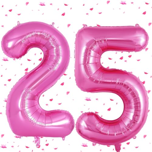 Rosa Pink Luftballon 25,Zahlen Luftballons rosa pink,40 Zoll Rosa Pink Folienballon 2&5,Zahlenballon 25 Helium Ballon 25 Geburtstag für 25th Geburtstagsdeko Mädchen Junge Rosa Pink Luftballon 25,Zahlen Luftballons rosa pink,40 Zoll Rosa Pink Folienballon 2&5,Zahlenballon 25 Helium Ballon 25 Geburtstag für 25th Geburtstagsdeko Mädchen Junge von UDRKFOPK