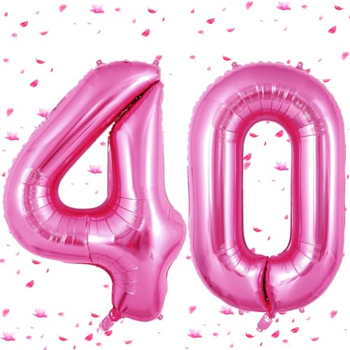 Rosa Pink Luftballon 40,Zahlen Luftballons rosa pink,40 Zoll Rosa Pink Folienballon 4&0,Zahlenballon 40 Helium Ballon 40 Geburtstag für Geburtstagsdeko Frau Mann Jubiläum Party Deko Rosa Pink Luftballon 40,Zahlen Luftballons rosa pink,40 Zoll Rosa Pink Folienballon 4&0,Zahlenballon 40 Helium Ballon 40 Geburtstag für Geburtstagsdeko Frau Mann Jubiläum Party Deko von UDRKFOPK
