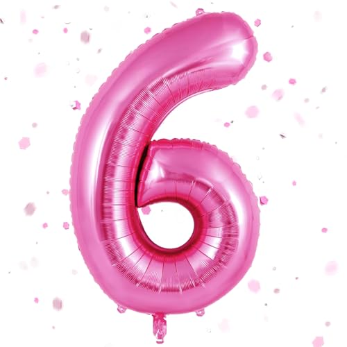 Zahlen Luftballon Rosa,Heißes rosa luftballon 6, 40 Zoll Heißes rosa Folienballon 6,101cm rosa Zahlenballon 6 Helium Ballon luftballon 6 Geburtstag für 6 Jahre Geburtstagsdeko Kinder Mädchen Junge Zahlen Luftballon Rosa,Heißes rosa luftballon 6, 40 Zoll Heißes rosa Folienballon 6,101cm rosa Zahlenballon 6 Helium Ballon luftballon 6 Geburtstag für 6 Jahre Geburtstagsdeko Kinder Mädchen Junge von UDRKFOPK