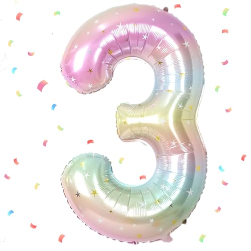 Verlauf Luftballon 3,Zahlen Luftballon Verlauf,40 Zoll Verlauf Folienballon 3,101cm Verlauf Zahlenballon 3 Helium Ballon Luftballon 3Geburtstag für 3 Jahre Geburtstagsdeko Mädchen Junge Verlauf Luftballon 3,Zahlen Luftballon Verlauf,40 Zoll Verlauf Folienballon 3,101cm Verlauf Zahlenballon 3 Helium Ballon Luftballon 3Geburtstag für 3 Jahre Geburtstagsdeko Mädchen Junge von UDRKFOPK