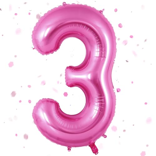 Zahlen Luftballon Rosa,Heißes Rosa luftballons 3, 40 Zoll Heißes rosa Folienballon 3,101cm rosa Zahlenballon 3 Helium Ballon luftballon 3 Geburtstag für 3 Jahre Geburtstagsdeko Kinder Mädchen Junge Zahlen Luftballon Rosa,Heißes Rosa luftballons 3, 40 Zoll Heißes rosa Folienballon 3,101cm rosa Zahlenballon 3 Helium Ballon luftballon 3 Geburtstag für 3 Jahre Geburtstagsdeko Kinder Mädchen Junge von UDRKFOPK