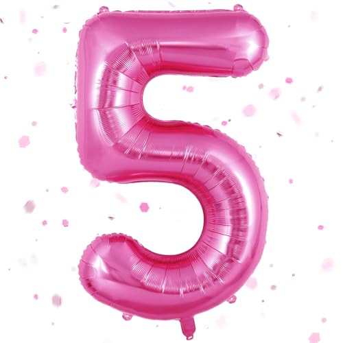 Zahlen Luftballon Rosa,Heißes rosa Luftballon 5, 40 Zoll Heißes Rosa Folienballon 5,101cm rosa Zahlenballon 5 Helium Ballon luftballon 5 Geburtstag für 5 Jahre Geburtstagsdeko Kinder Mädchen Junge Zahlen Luftballon Rosa,Heißes rosa Luftballon 5, 40 Zoll Heißes Rosa Folienballon 5,101cm rosa Zahlenballon 5 Helium Ballon luftballon 5 Geburtstag für 5 Jahre Geburtstagsdeko Kinder Mädchen Junge von UDRKFOPK
