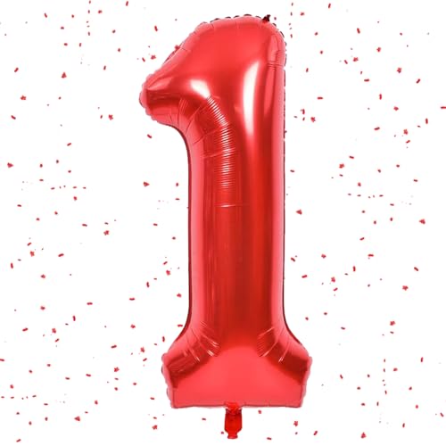 Zahlen Luftballon Rot,Rot luftballon 1, 40 Zoll Folienballon 1,101cm rot Zahlenballon 1 Helium Ballon luftballons 1 Geburtstag für 1 Jahre Geburtstagsdeko Kinder Mädchen Junge Zahlen Luftballon Rot,Rot luftballon 1, 40 Zoll Folienballon 1,101cm rot Zahlenballon 1 Helium Ballon luftballons 1 Geburtstag für 1 Jahre Geburtstagsdeko Kinder Mädchen Junge von UDRKFOPK