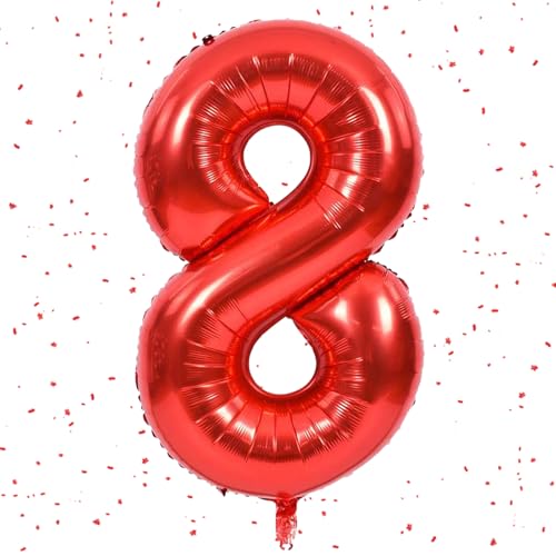 Zahlen Luftballon Rot,Rot luftballon 8, 40 Zoll Folienballon 8,101cm rot Zahlenballon 8 Helium Ballon luftballons 8 Geburtstag für 8 Jahre Geburtstagsdeko Kinder Mädchen Junge Zahlen Luftballon Rot,Rot luftballon 8, 40 Zoll Folienballon 8,101cm rot Zahlenballon 8 Helium Ballon luftballons 8 Geburtstag für 8 Jahre Geburtstagsdeko Kinder Mädchen Junge von UDRKFOPK