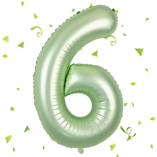Zahlen Luftballon Salbeigrün,Salbeigrün Luftballon 6,40 Zoll Olivgrün Folienballon 6 Zahlenballon 6 Helium Ballon, Luftballon 6 Geburtstag für 6 Jahre Geburtstagsdeko Kinder Mädchen Junge Zahlen Luftballon Salbeigrün,Salbeigrün Luftballon 6,40 Zoll Olivgrün Folienballon 6 Zahlenballon 6 Helium Ballon, Luftballon 6 Geburtstag für 6 Jahre Geburtstagsdeko Kinder Mädchen Junge von UDRKFOPK