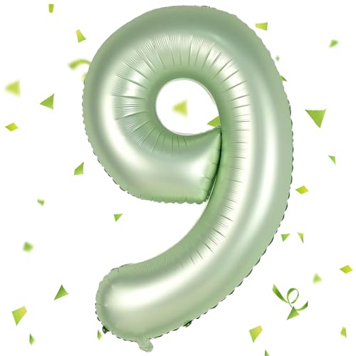 Zahlen Luftballon Salbeigrün,Salbeigrün Luftballon 9,40 Zoll Olivgrün Folienballon 9 Zahlenballon 9 Helium Ballon, Luftballon 9 Geburtstag für 9 Jahre Geburtstagsdeko Kinder Mädchen Junge Zahlen Luftballon Salbeigrün,Salbeigrün Luftballon 9,40 Zoll Olivgrün Folienballon 9 Zahlenballon 9 Helium Ballon, Luftballon 9 Geburtstag für 9 Jahre Geburtstagsdeko Kinder Mädchen Junge von UDRKFOPK