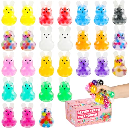 28 Packungen Oster-Hasen-Stressbälle, Quetschbälle, Großpackung, Fidget-Spielzeug für Erwachsene, Stressabbau-Bälle, Ostergeschenke, Partygeschenke, Klassenzimmer-Austausch 28 Packungen Oster-Hasen-Stressbälle, Quetschbälle, Großpackung, Fidget-Spielzeug für Erwachsene, Stressabbau-Bälle, Ostergeschenke, Partygeschenke, Klassenzimmer-Austausch von UDZRL