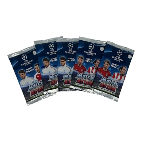 UEFA Champions League -Fussball Sammelkarten - Saison 2015/16-5 Booster X 6 Karten = 30 Trading Karten von UEFA Champions League