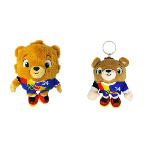 UEFA Euro 2024 - Plüsch Figur Maskottchen Albärt - 27cm - aus recycletem PET & Plüsch Schlüsselanhänger/Keyring Maskottchen Albärt - 12cm - aus recycletem PET UEFA Euro 2024 - Plüsch Figur Maskottchen Albärt - 27cm - aus recycletem PET & Plüsch Schlüsselanhänger/Keyring Maskottchen Albärt - 12cm - aus recycletem PET von UEFA Euro 2024