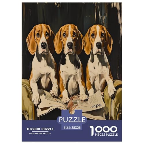 BAdler Dogs Puzzles 1000 Teile Schwer Puzzle Spielzeug Lernspiel Impossible Herausforderungsspielzeug Für Erwachsene Kinder 38x26cm/1000pcs von UENDOKRNN
