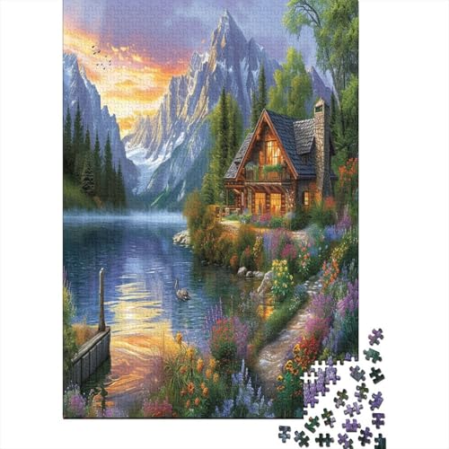 Berghütte Puzzlespiel 1000 Teile Für Erwachsene, Einzigartige Kunstwerke Und Vorlage - Geburtstagsgeschenk - Spaßige Puzzles Mit Überraschung Von Puzzle in A Bag Puzzel 1000pcs (75x50cm) von UENDOKRNN
