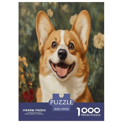 Corgi Puzzle 1000 Teile Schwer Puzzle Spielzeug Pädagogisches Spiel Impossible Herausforderung Spielzeug Für Erwachsene Kinder 70x50cm/1000pcs von UENDOKRNN