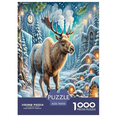 Elch Puzzle 1000-teilige Schwer Puzzle Spielzeug Pädagogisches Spiel Impossible Herausforderungsspielzeug Für Erwachsene Und Kinder in Bewährter 70x50cm/1000pcs Elch Puzzle 1000-teilige Schwer Puzzle Spielzeug Pädagogisches Spiel Impossible Herausforderungsspielzeug Für Erwachsene Und Kinder in Bewährter 70x50cm/1000pcs von UENDOKRNN
