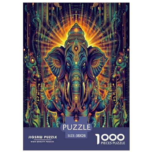 Elefanten Puzzles 1000 Teile Schwer Puzzle Spielzeug Lernspiel Impossible Herausforderung Spielzeug Für Erwachsene Und Kinder Ab 12 Jahren 38x26cm/1000pcs von UENDOKRNN